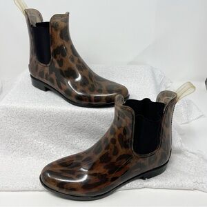Storm by Cougar leopard print rain boots size